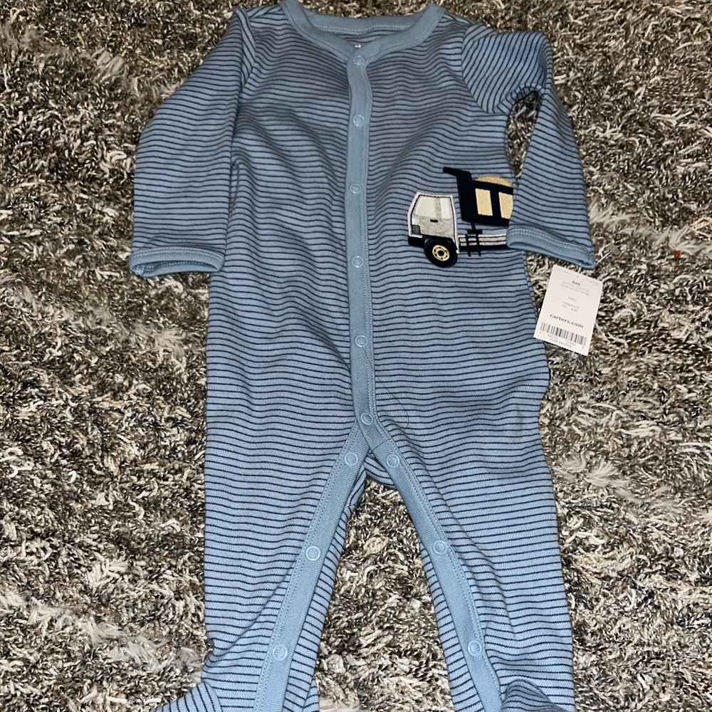 Carters long sleeve footie button onesie